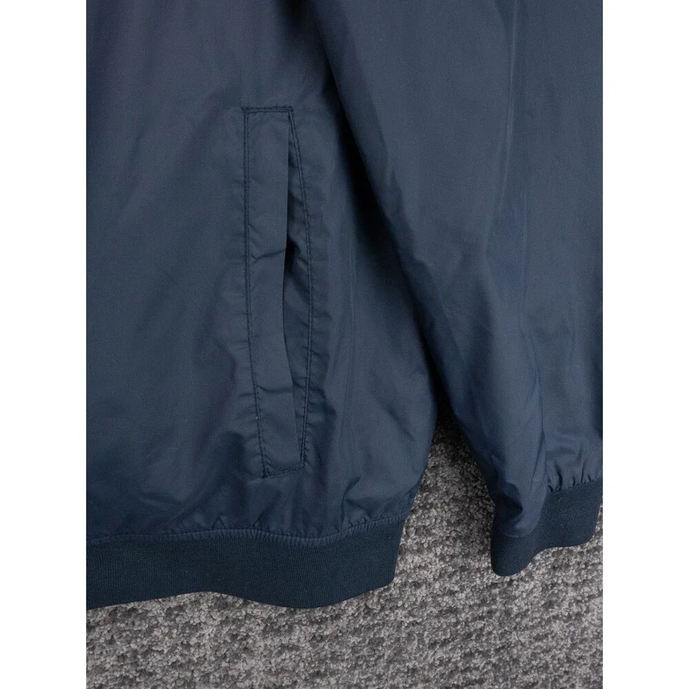 Levis Jacket Mens 2XL Navy Blue Full Zip Lined Windbreaker Bomber Nylon Outdoor